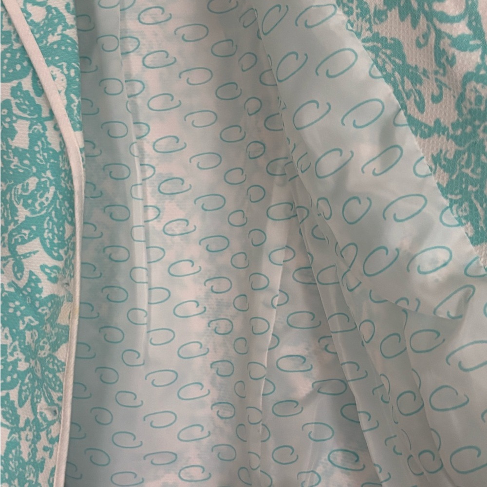 Oscar de la Renta Turquoise and White Blazer Has gorgeous buttons! - Picture 3 of 6